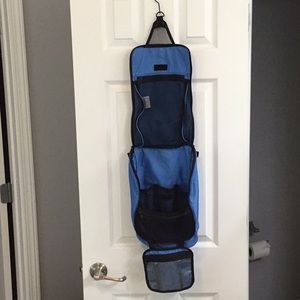 LL Bean EUC blue Travel Dopp Kit Toiletry Bag Organizer makeup kit